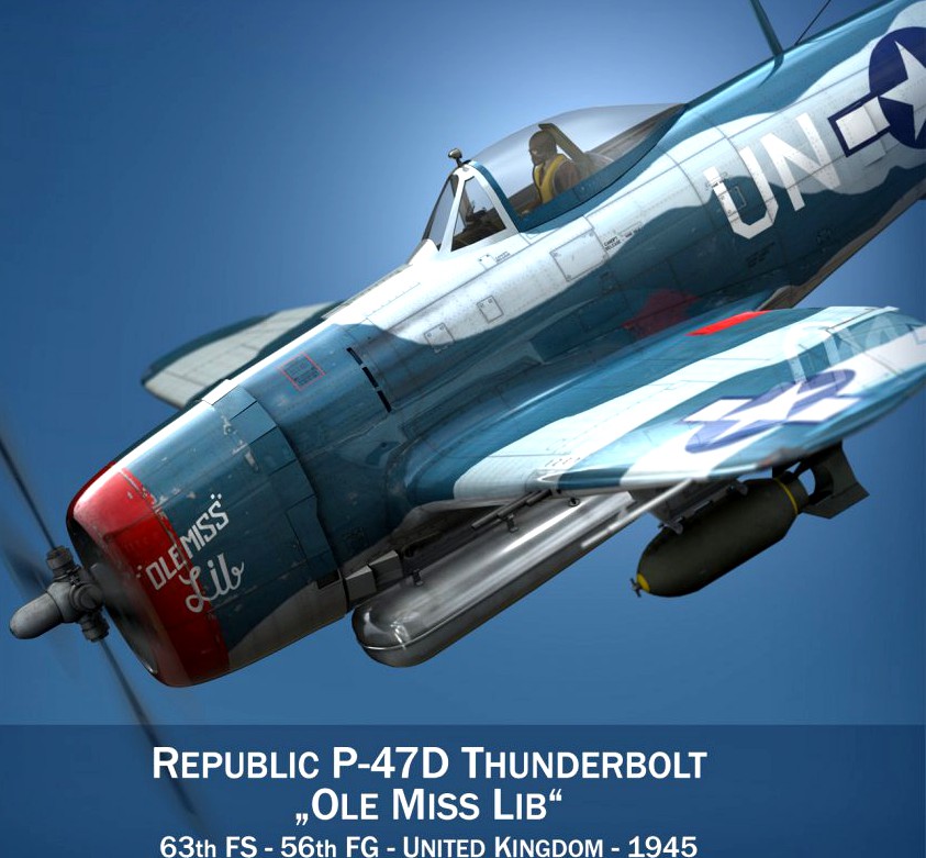 Republic P-47 Thunderbolt - Ole Miss Lib3d model