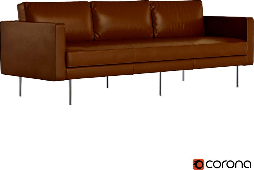 West Elm Axel Leather Sofa3d model