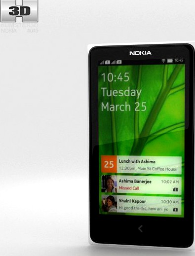 Nokia X White3d model