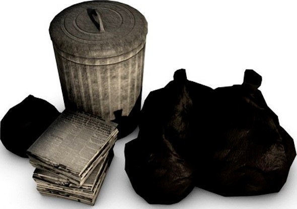 Trash collection3d model