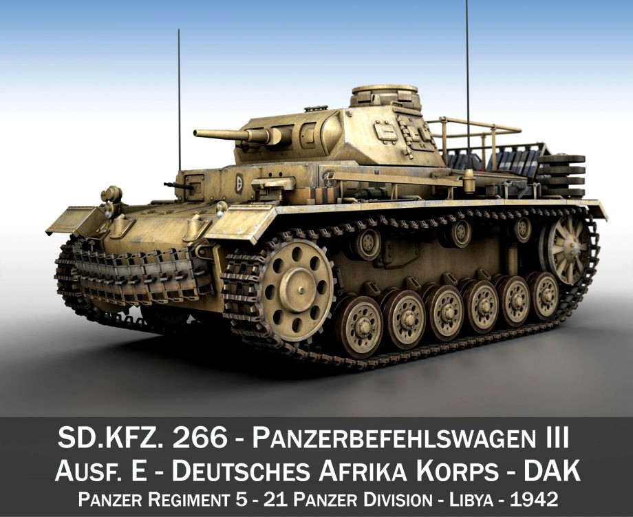 PzBefWg III - Ausf.E - DAK3d model