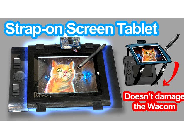WacomOLED: Intuos 4 + iPad screen holder (DIY graphics tablet) by akaki