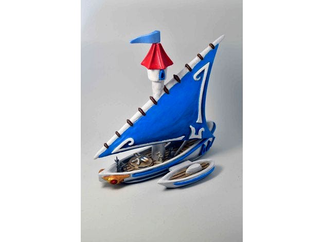 Warmaster 10mm Scale High Elf Boat by Hankry