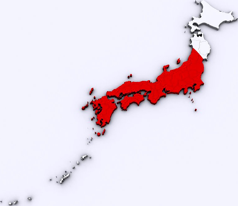 Map of Japan3d model