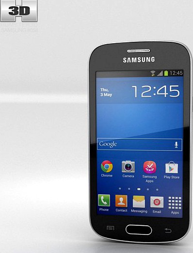 Samsung Galaxy Fresh S7390 Black3d model