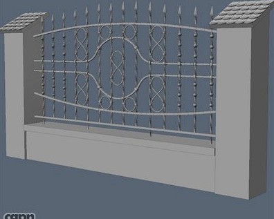 Fence for exterior visualization 23d model