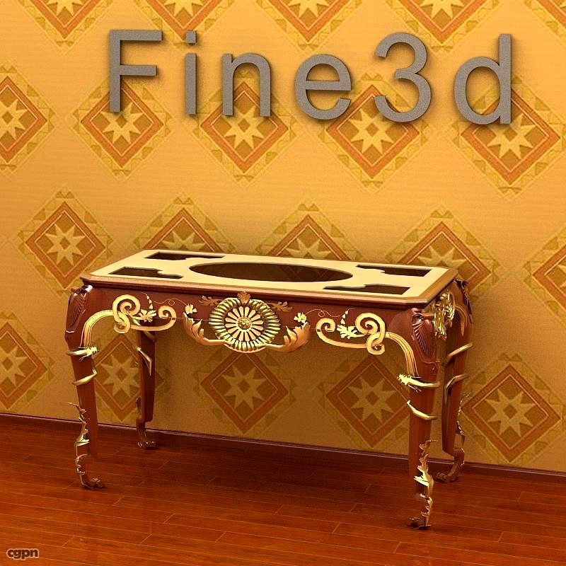 antique-09om-Table-016c3d model