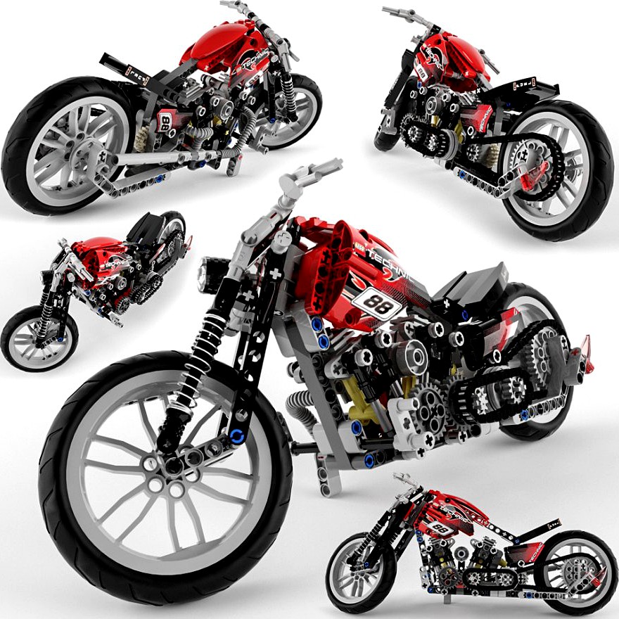 Lego Technic Motorbike Alternative3d model