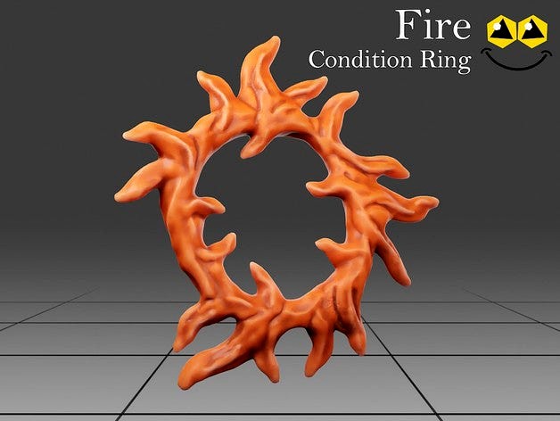 Fire - Tabletop Condition Ring by SmilingDM