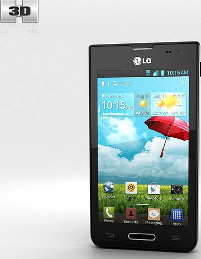 LG Optimus F3 (P659) Black3d model