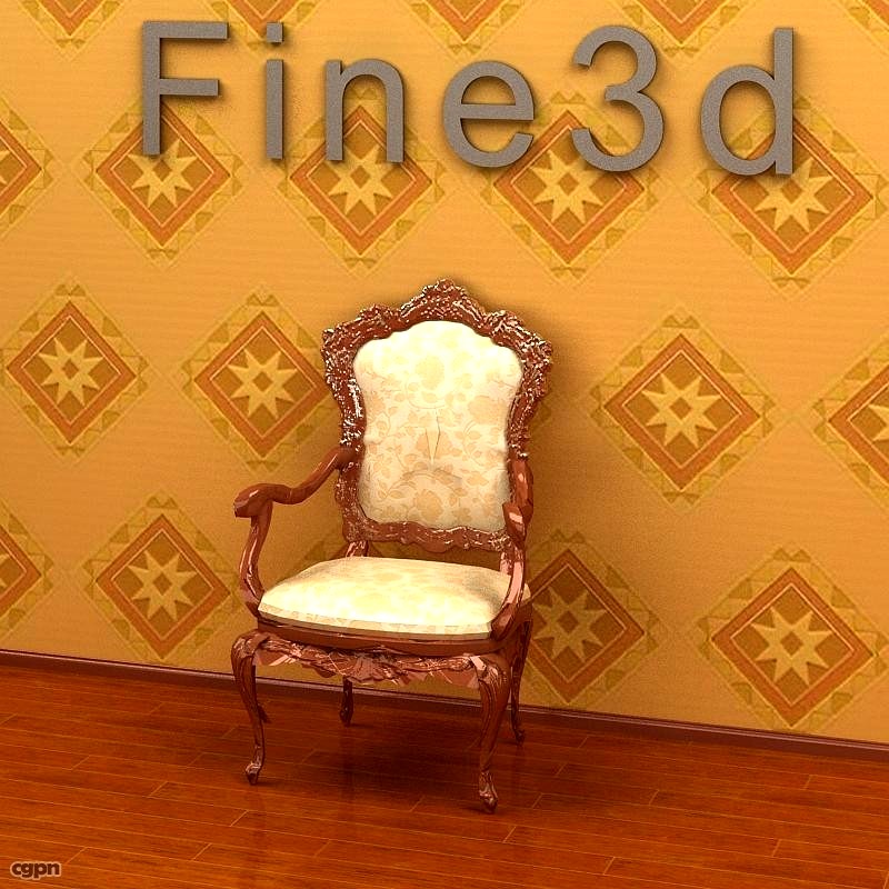 antique-09om-Chair-011a3d model