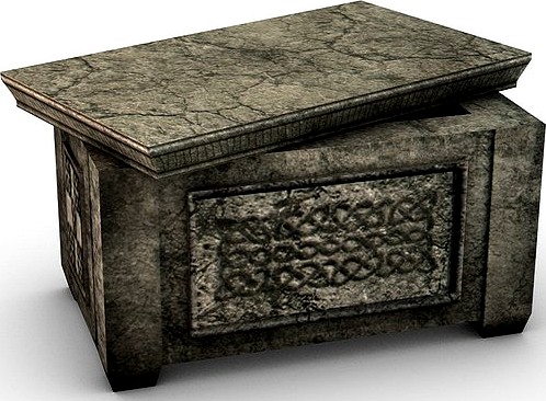 Ancient stone ark storage box3d model