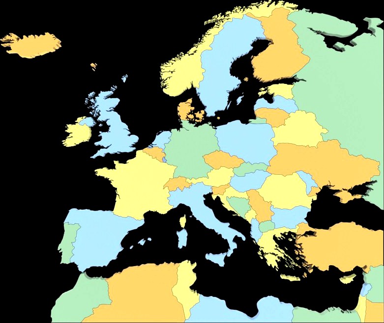 Map of Europe3d model