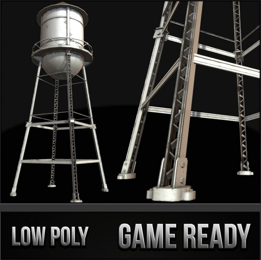 Old Water Tower3d model