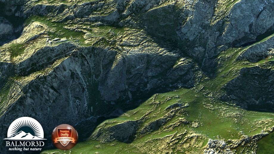 Grassy Mountains North America3d model