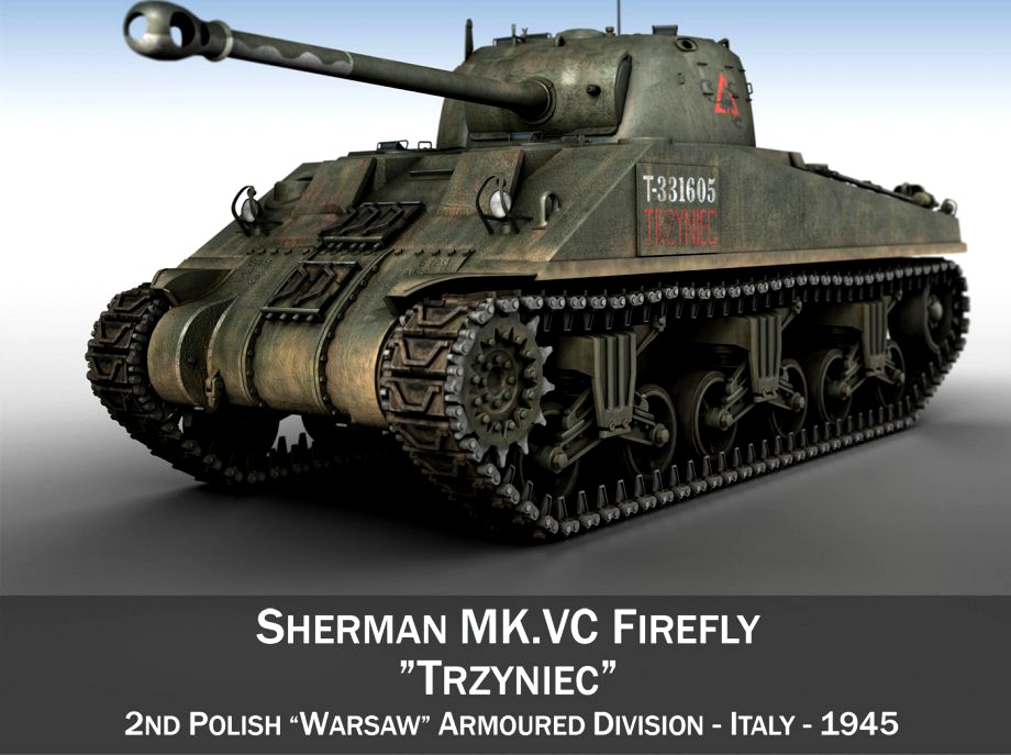 Sherman MK VC Firefly - Tryniec3d model