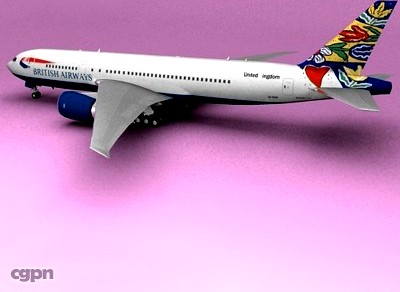 Boeing 777 British Airways Sweden3d model