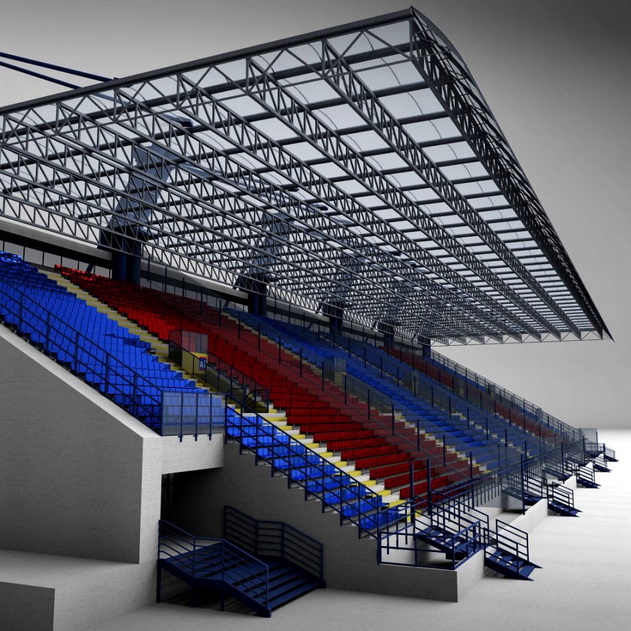 Stadium Tribune High detail3d model