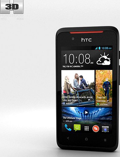 HTC Desire 210 Black3d model