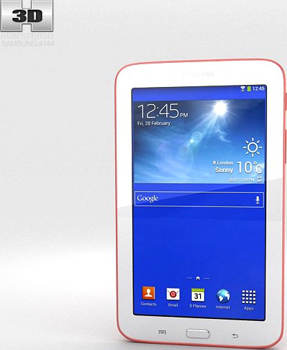 Samsung Galaxy Tab 3 Lite Pink3d model