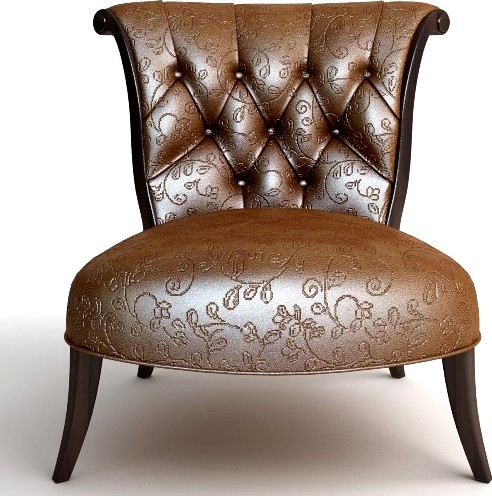 Ornate Classical Leather Chair3d model