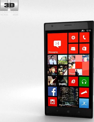 Nokia Lumia 1520 Black3d model