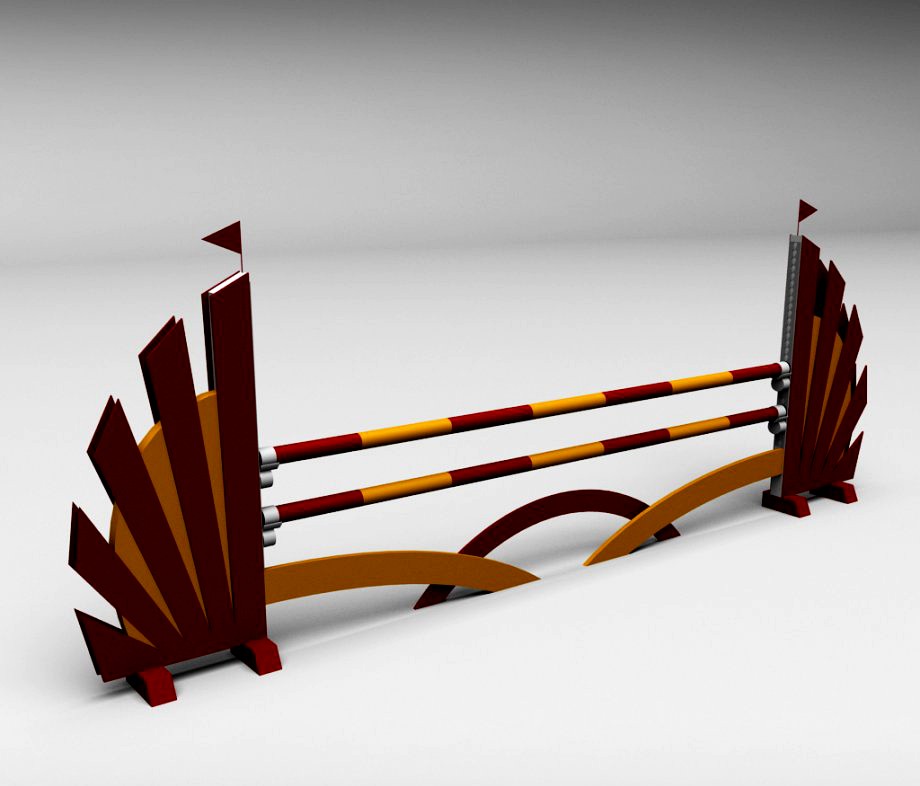 Horse jump obstacle 013d model