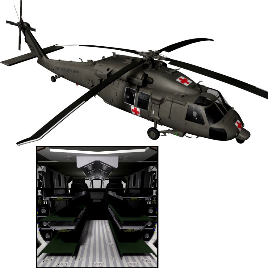 HH-60M Blackhawk MEDEVAC Helicopter3d model