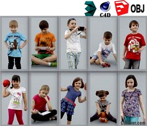 10 High Quality Still 3D Humans / (Kids & Children) People - MeMsS009HD2 - AXYZ Design Ready-Posed Model Pack 10 High Quality Still 3D Humans / (Kids & Children) People - MeMsS009HD2 - AXYZ Design Ready-Posed Model Pack