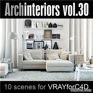 Archinteriors for C4D vol. 30 (Evermotion 3D Model Scene Set) - 10 Photoreal 3D Interior Scenes for C4D