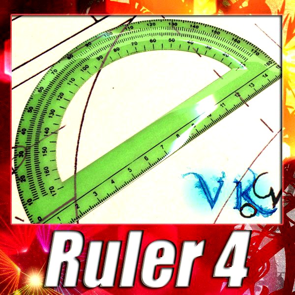 Ruler 04 'Protractor'3d model