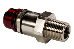 Explosion Proof Cable Gland - 1/2" NPT - Nickel Plated Brass - ATEX Rated, N4X - 0.26-0.53" Cable OD