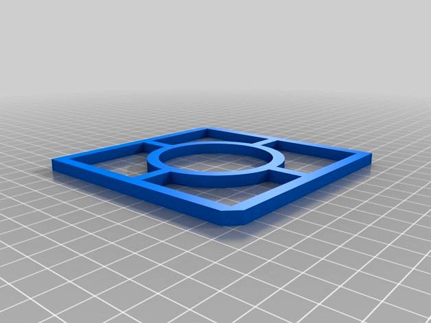 Calibration Square - 100mm x 100mm x 5mm - Version 1 by ZerzausteAura
