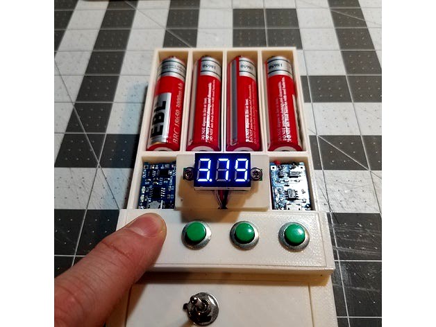 4x 18650 Charging Station w/ 5v1a Single Cell Lipo Chargers by memisis