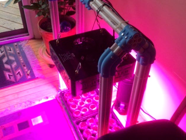 Seed starting rig made from PVC pipe by Ductsoup