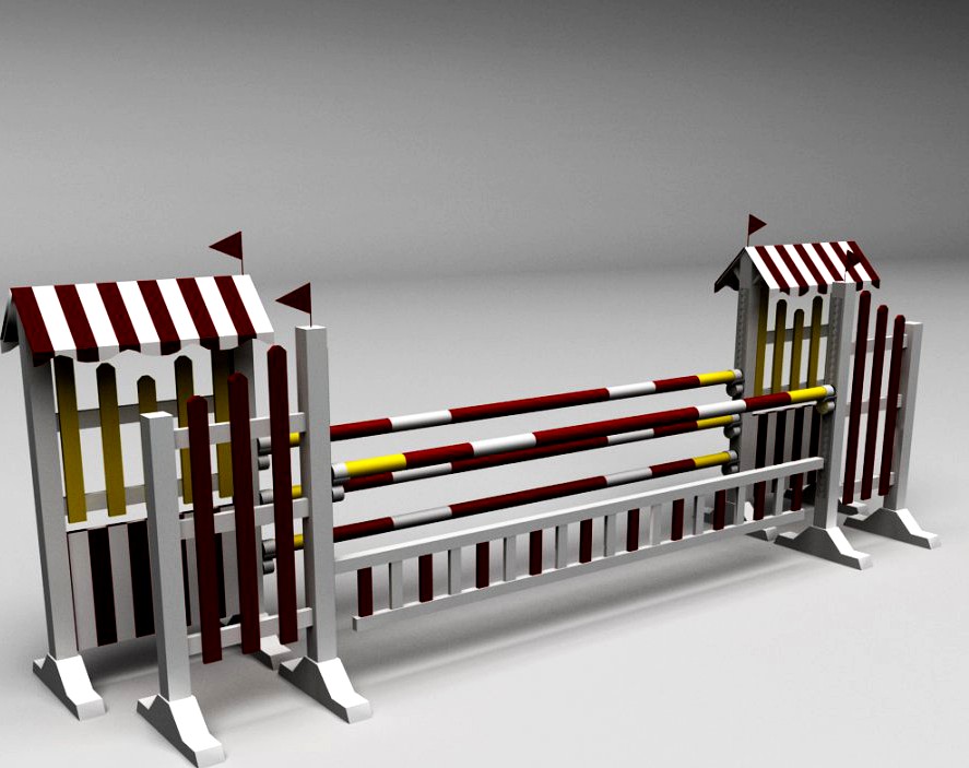 Horse jump obstacle 103d model