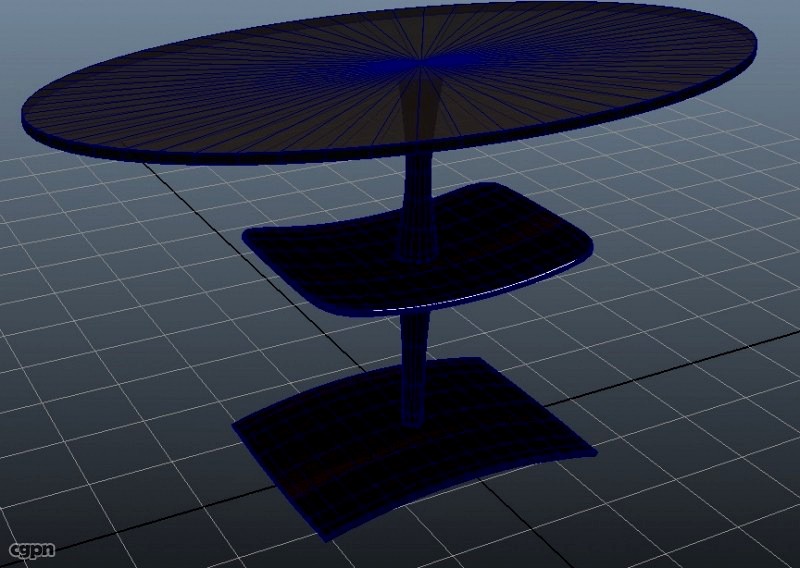 Oval table3d model