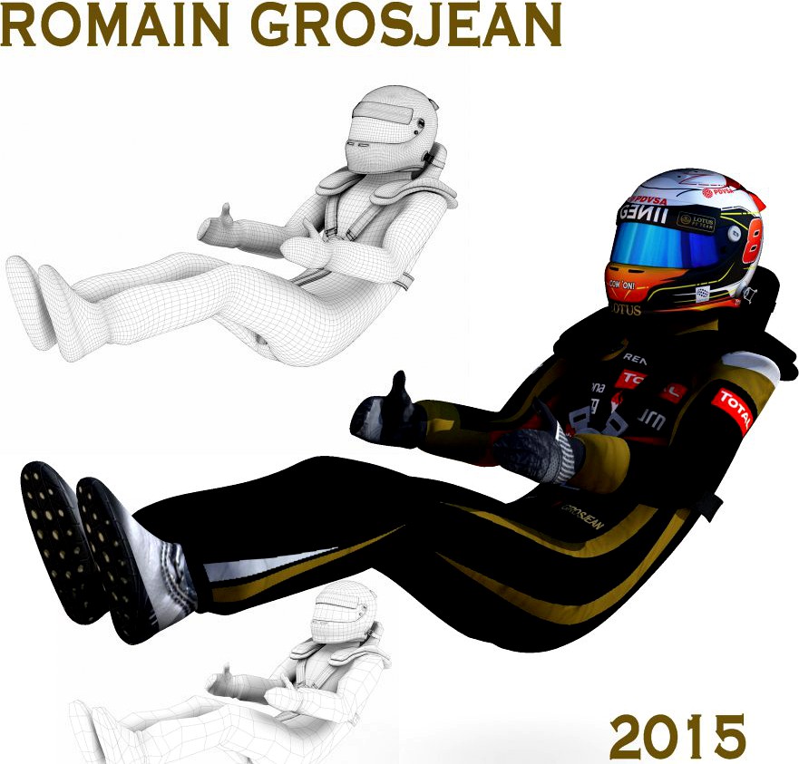 Romain Grosjean 20153d model