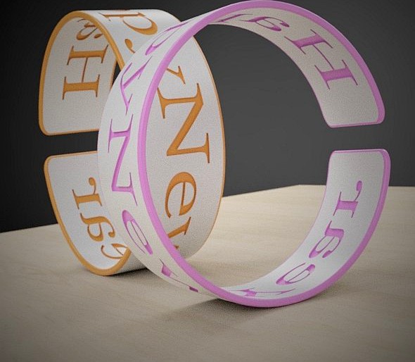 New Year's bracelet 3d printable design3d model