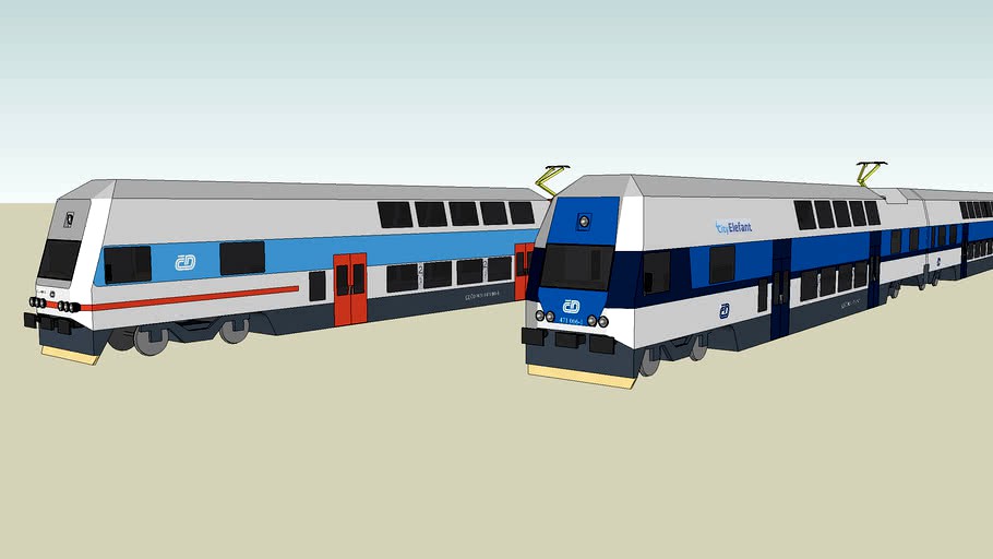 ČD class 471 simplified model without interior