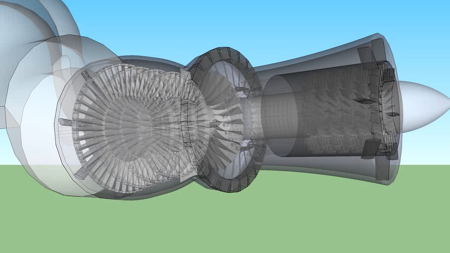 Turbo Shaft Engine 3d model