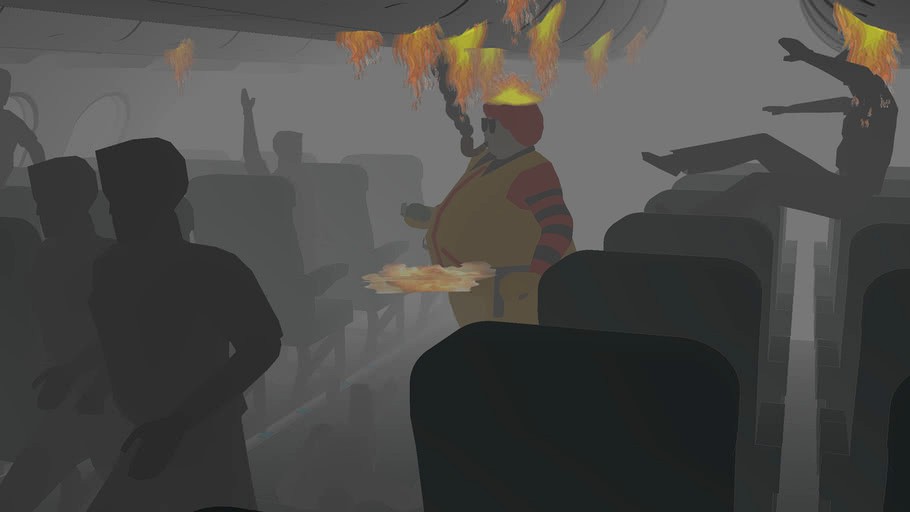 Dirty Ronald sets Plane on Fire while Shooting People