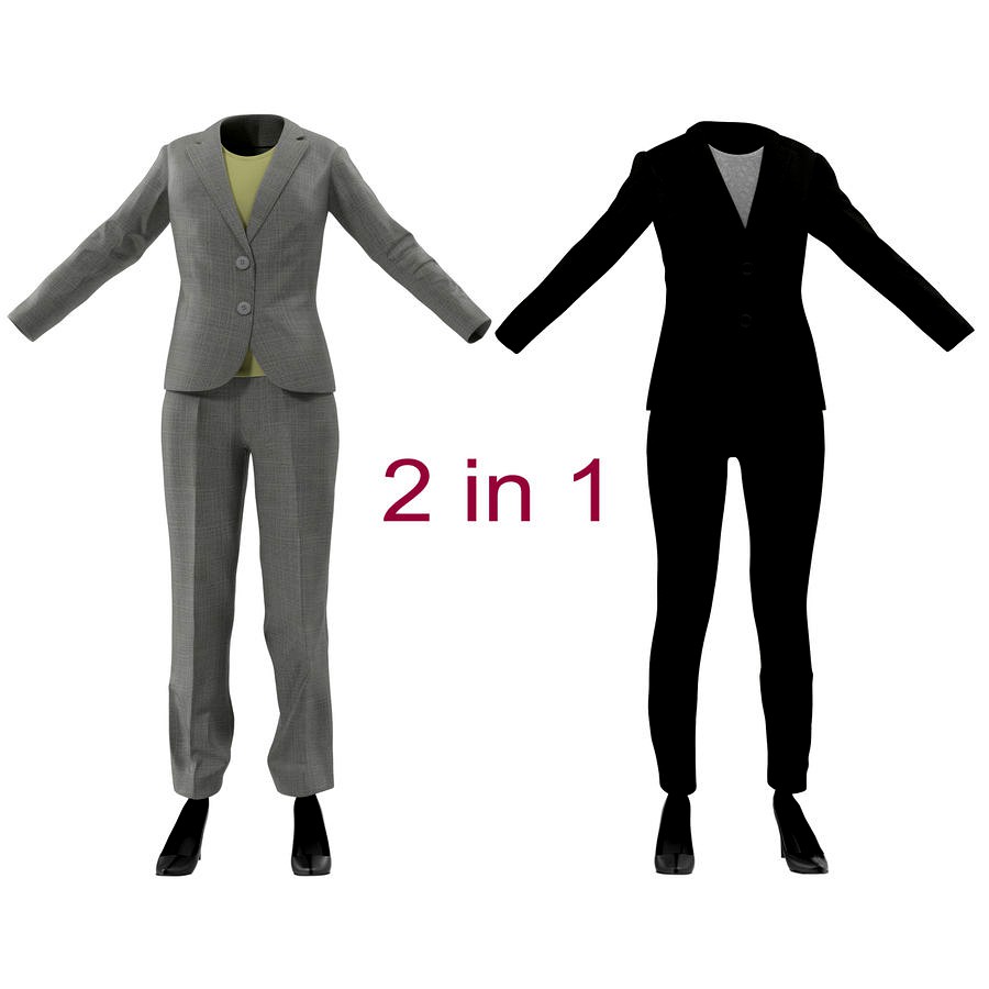 Women Suits 3D Models Collection