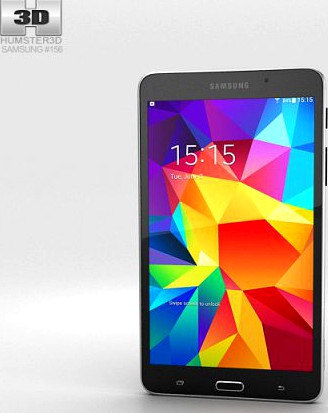 Samsung Galaxy Tab 4 70-inch Black 3D Model