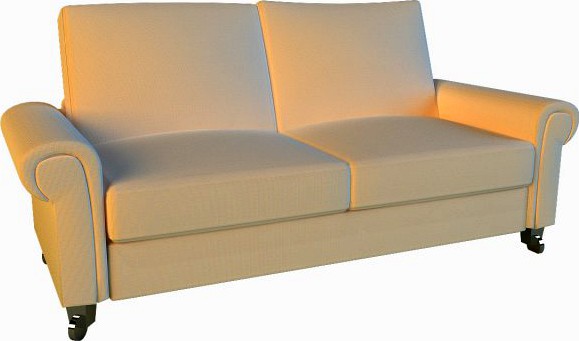 Sofa white modern white 3D Model
