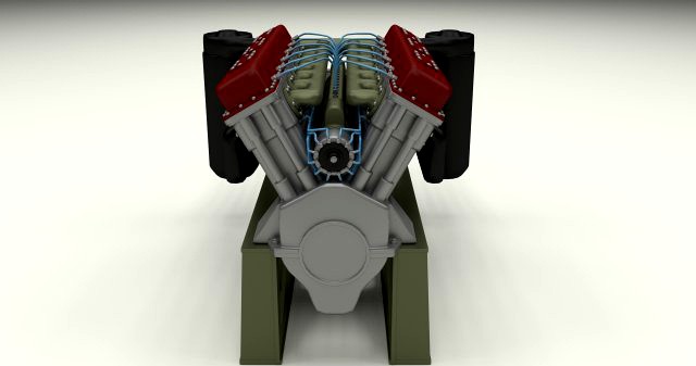 T-34 Engine 3D Model