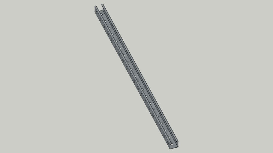 P1000 H3 15/8'' Unistrut Channel 3d model