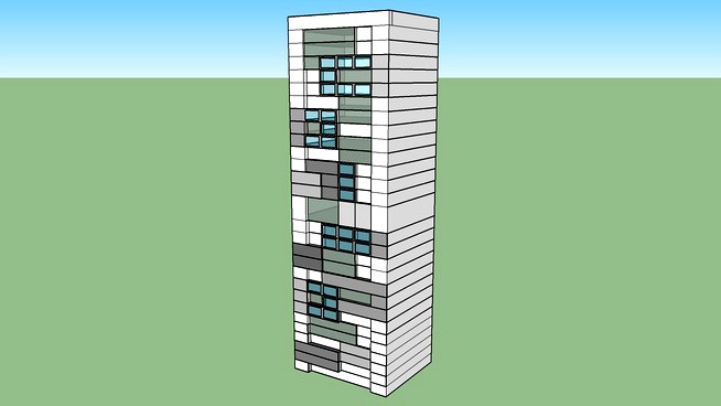 Apartment Preliminary Design #1 . Rectangular Concept . Urban City Jakarta . Mixed Use Building]