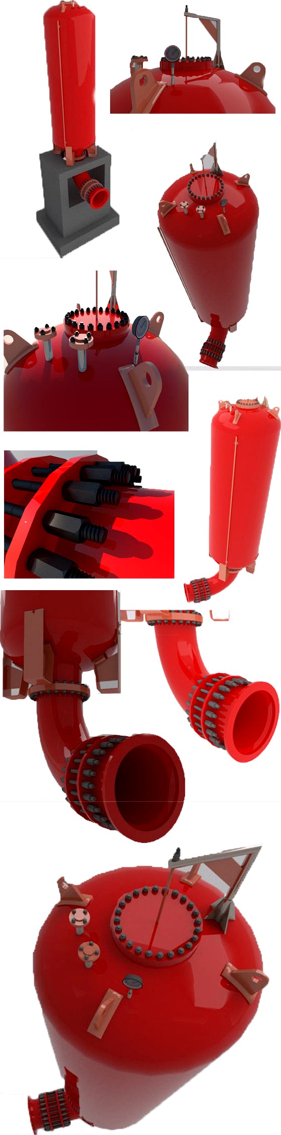 Hydraulic and water pression tank