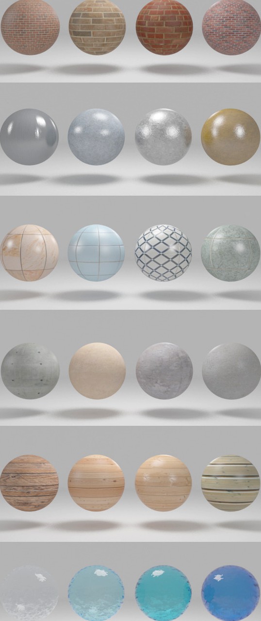 Vray Material Pack with Render Dome Setup
